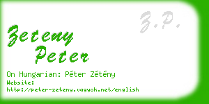 zeteny peter business card