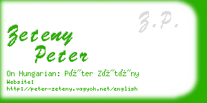 zeteny peter business card